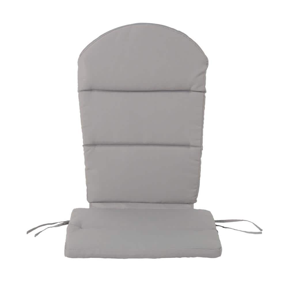Gray Water-Resistant Polyester Adirondack Chair Cushion