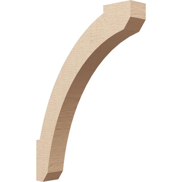 Ekena Millwork 3 in. x 24 in. x 18 in. Lafayette Rough Cedar Woodgrain Timberthane Polyurethane Knee Brace, Primed