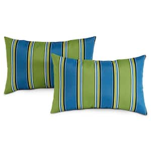 Kensington Garden 24x22 Multi-Stripe Outdoor High Back Chair Cushion  Sunset