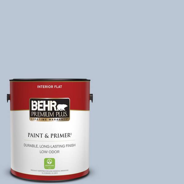 BEHR PREMIUM PLUS 1 gal. #590E-3 Hyacinth Tint Flat Low Odor Interior Paint & Primer
