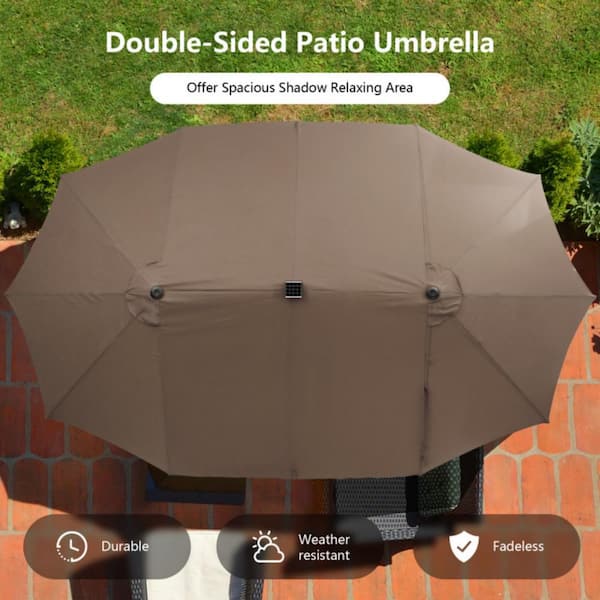 Clihome 15 ft. Double-Sided Large Market Patio Outdoor