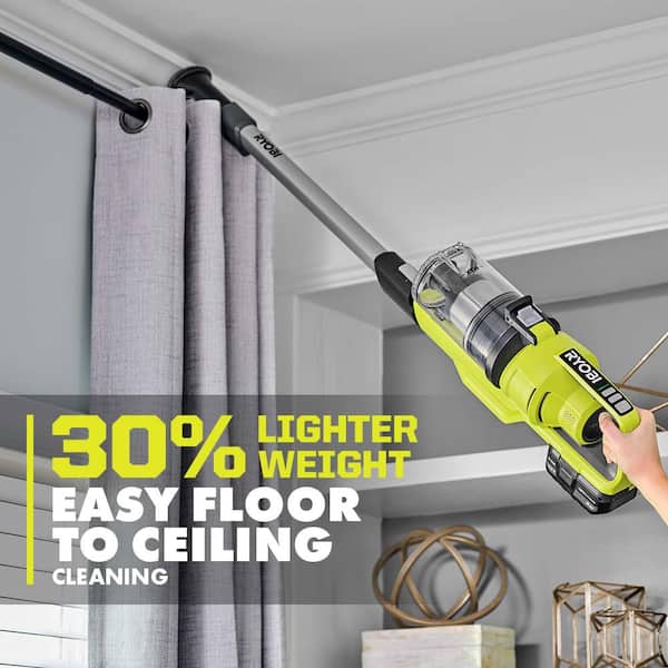 RYOBI ONE+ 18V Cordless Stick Vacuum Cleaner Kit w/ 4.0 Ah Battery