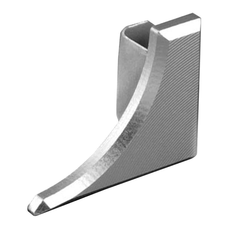 Schluter Dilex-AHKA Satin Anodized Aluminum 1/4 in. x 1/2 in. Metal Right End Cap, Satin Andonized Aluminum -  ER/AHKA/AE