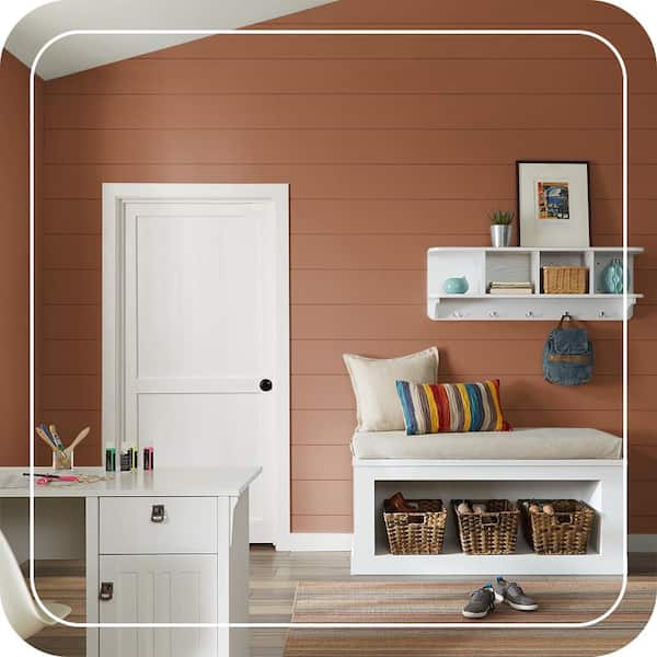 BEHR PREMIUM PLUS 8 oz. #230D-7 Cinnamon Brandy Satin Enamel