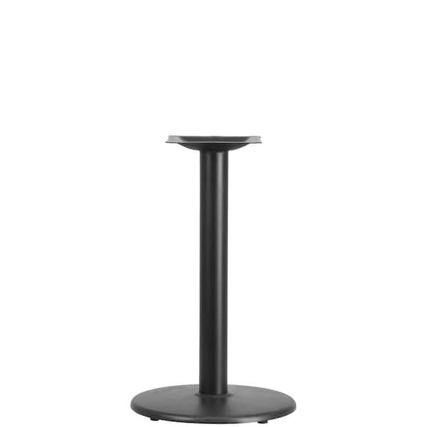 Black Beverly 18 in. Round Restaurant Table Base with 3 in. D Table Height Column, Commercial Cast Iron Table Base