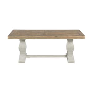 Napa 50 in. White Stain Rectangle Wood Top Coffee Table