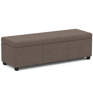 Avalon Fawn Brown Extra Large Storage Ottoman Bench