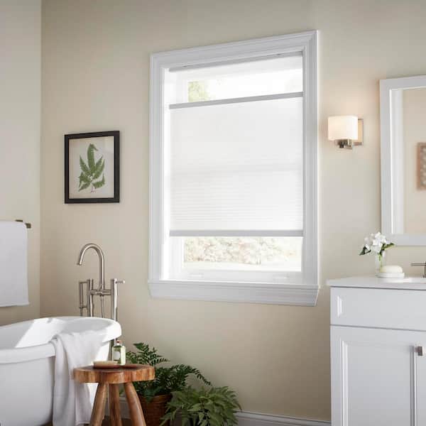 Home Decorators Collection Snow Drift White Top Down Bottom Up Light Filtering Cellular Shade 72 In W X 48 In L 10793478635047 The Home Depot