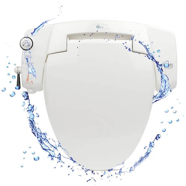 bioBidet Premium Non-Electric Bidet Seat for Elongated Toilets in White