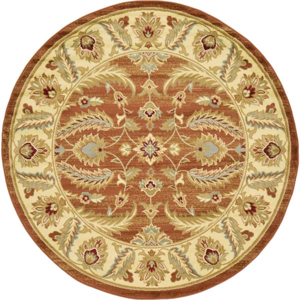 Voyage Hickory Brick Red 6' 0 x 6' 0 Round Rug