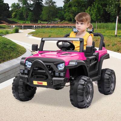 12-Volt Electric Motorized Off-Road Vehicle 2.4G Remote Control in Pink