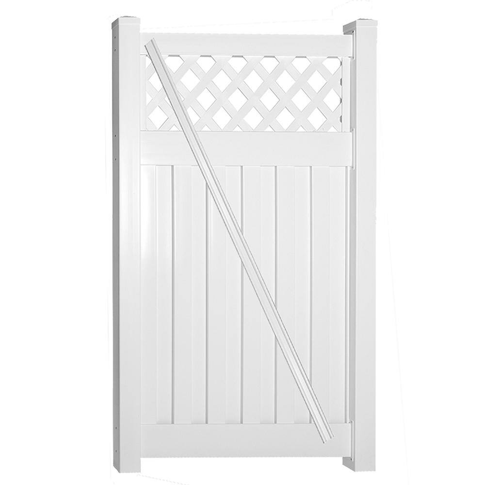 Weatherables Clearwater 4 Ft W X 6 Ft H White Vinyl Privacy Fence