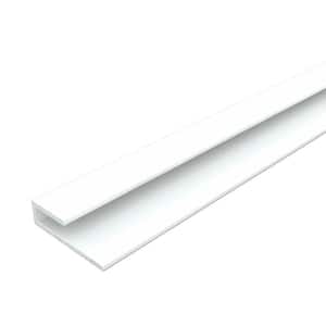 J-Trim Edge Profile 0.7 in. W x 48 in. H PVC Backsplash in White (2-Pieces)