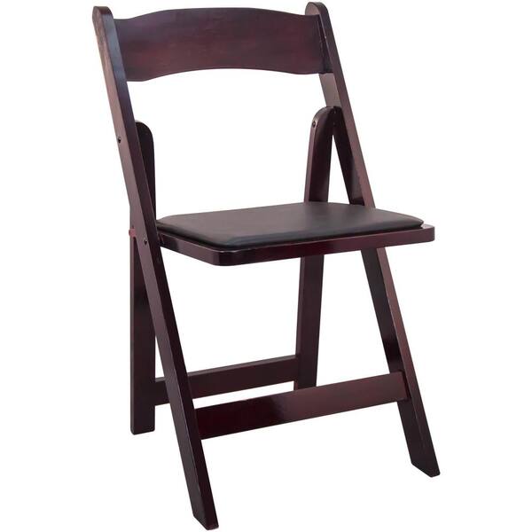 Advantage Mahogany Wood Folding Wedding Chair