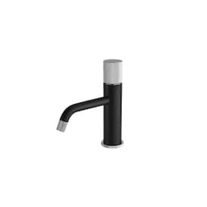 Single Hole Bathroom Faucet with Pop-Up Drain in Matte Black