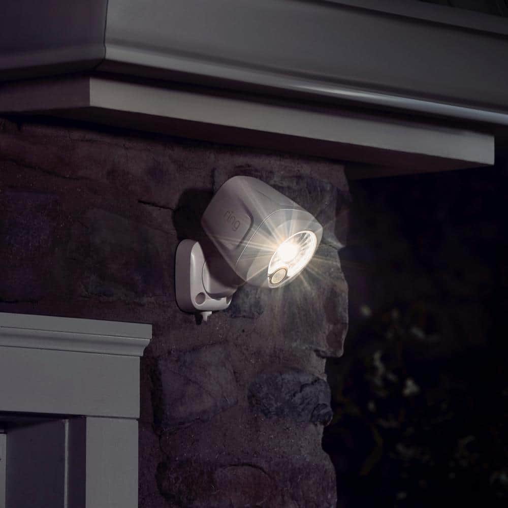 White Battery-Powered Motion Detection Security Spotlight