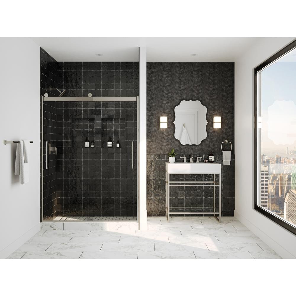 Nassau Jet Black 4" x 4" Satin Finish Ceramic Wall Tile