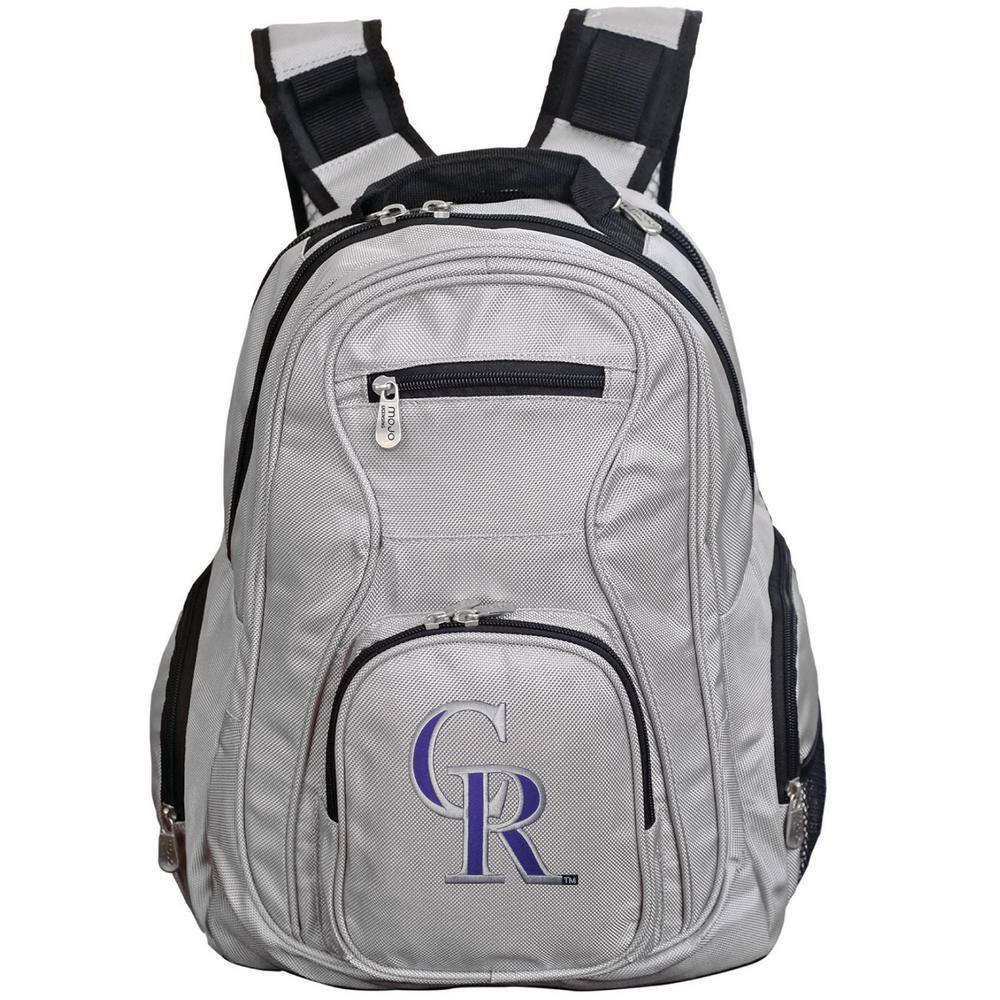 Mojo MLB Colorado Rockies 19 in. Gray Laptop Backpack