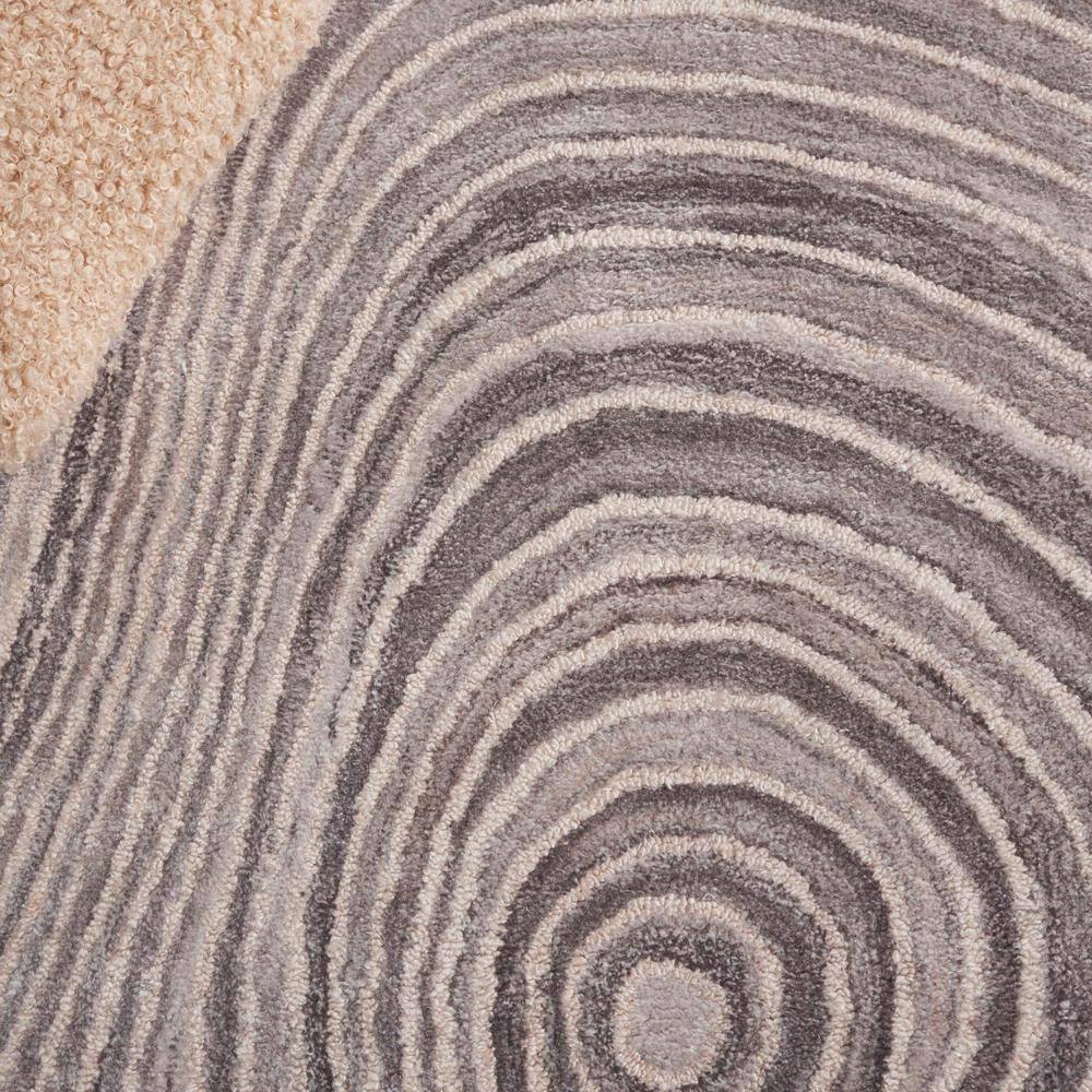 Gray and Ivory Hand-Tufted Abstract Rectangular Area Rug