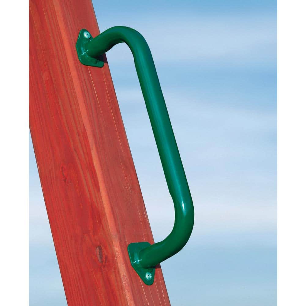 Green 16-Inch Powder-Coated Metal Safety Handles