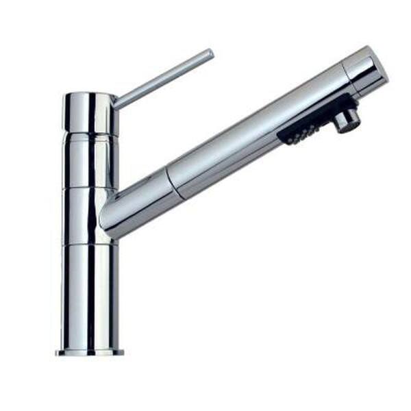 Pegasus Elba Contemporary Single-Handle Pull-Out Sprayer Kitchen Faucet in Brushed Nickel