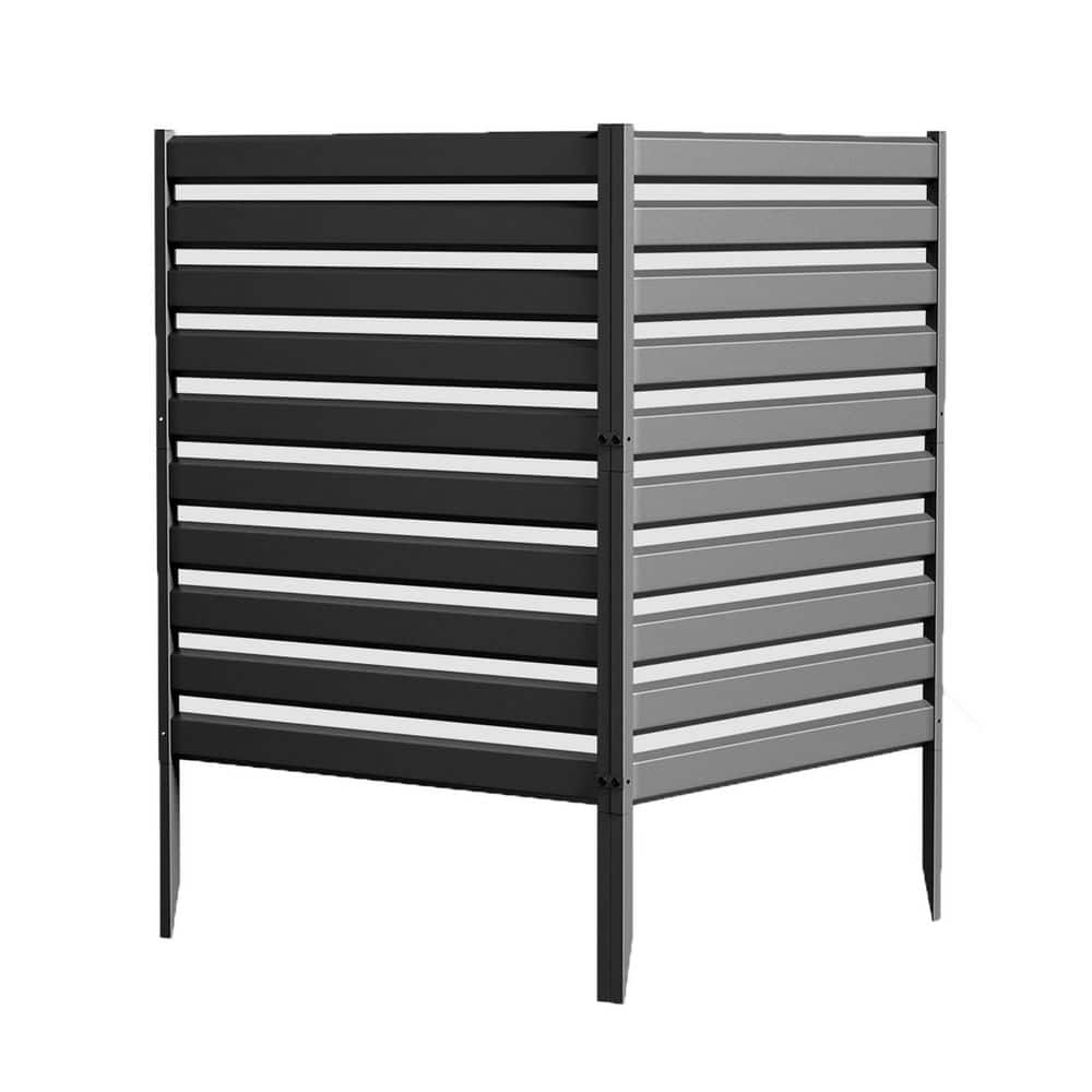 38 in. W x 42 in. H No-Dig Steel Privacy Screen Air Conditioner Fence Privacy Fence Panel Garden Fence in Black, 2-Panel price history on PriceWatchPro