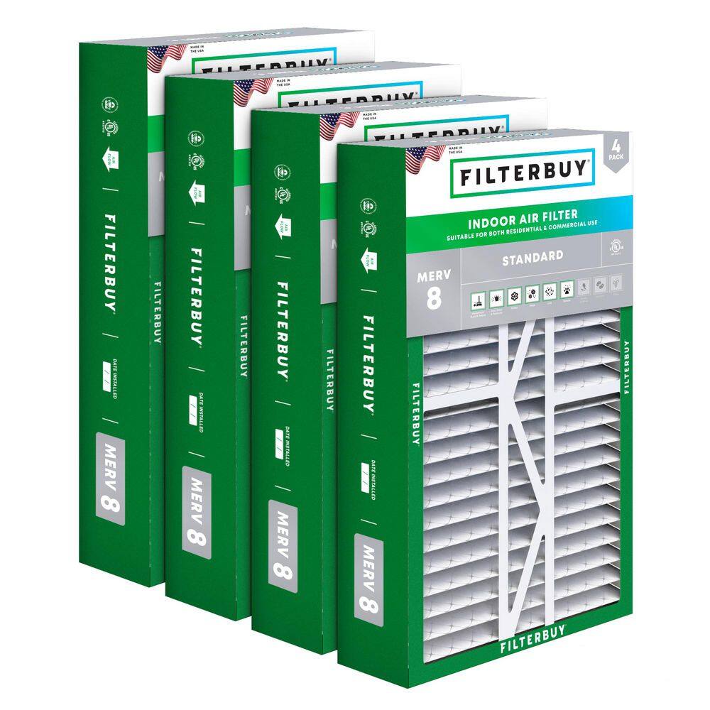 16 in. x 25 in. x 5 in. MERV 8 (FPR 5) Dust Defense Pleated HVAC AC Furnace Air Filters for Amana and More (4-Pack) price history on PriceWatchPro