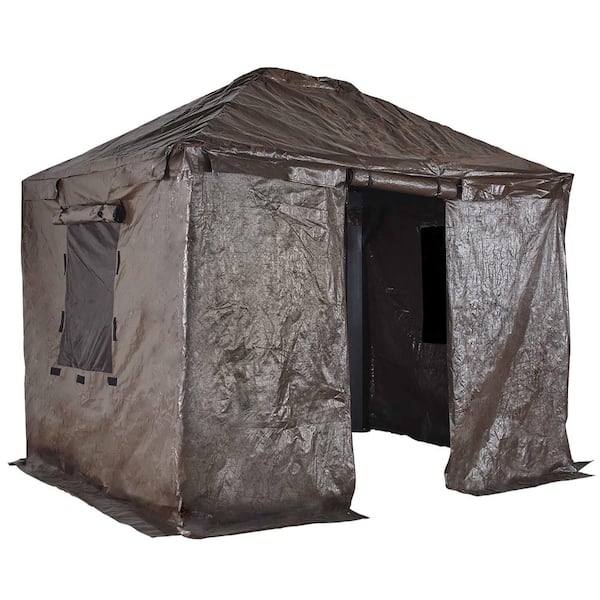Sojag 10 ft. W x 12 ft. H Universal Winter Gazebo Cover in Brown (Gazebo Not Included)