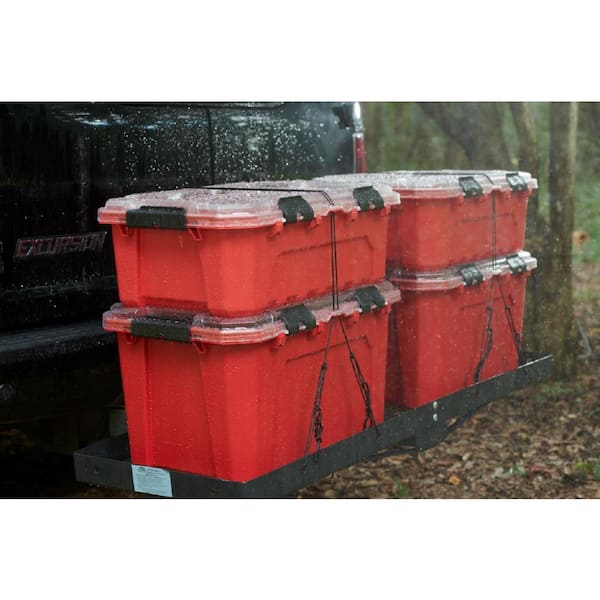 Reviews for Husky 12-Gal. Professional Duty Waterproof Storage Container  with Hinged Lid in Red