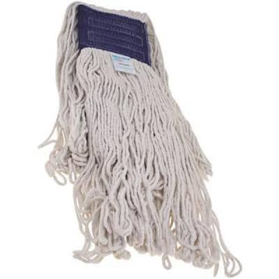 Cotton Blend String Mop Head With 5 in. Universal Headband, 24 oz., White