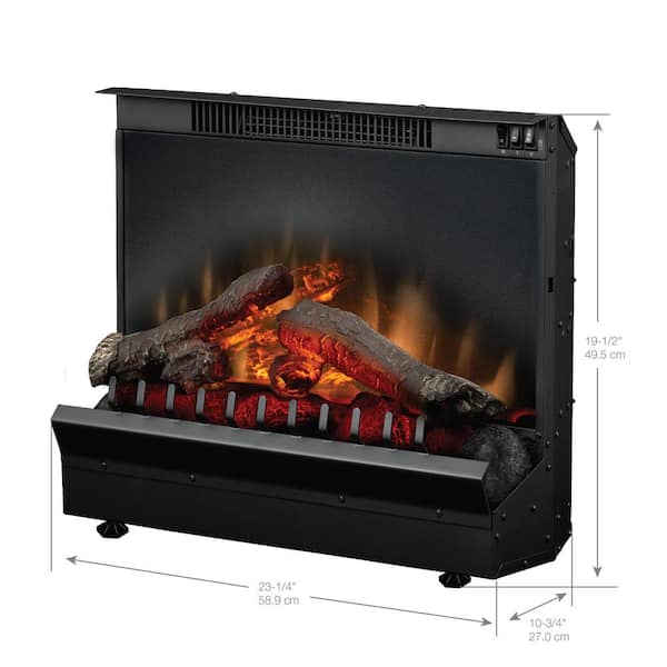 Dimplex 23 in. Electric Fireplace Insert with LED Log Set DFI2310