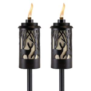 Easy Install 64.5 in. Torch Hunter Metal Tan and Black (2-Pack)