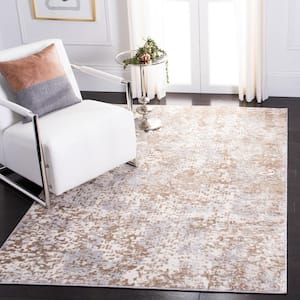 Lagoon Gray/Gold 7 ft. x 7 ft. Abstract Square Area Rug