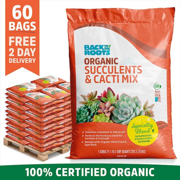 Back to the Roots Organic Value Bulk Succulents and Cacti Soil Pallet (60 1 cu. ft. bags)