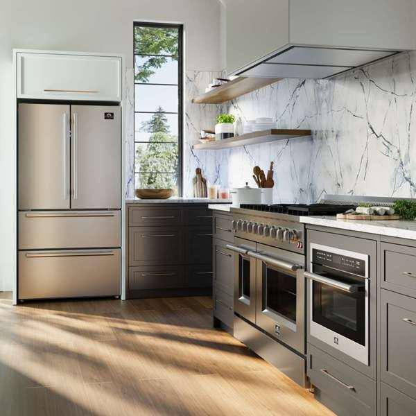 Galiano 48-inch Stainless Steel Dual-Fuel Range with Griddle