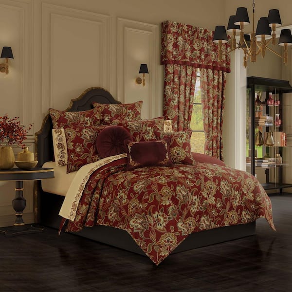 Unbranded Montecito Red Polyester King/Cal King Quilt Set (3-Piece)