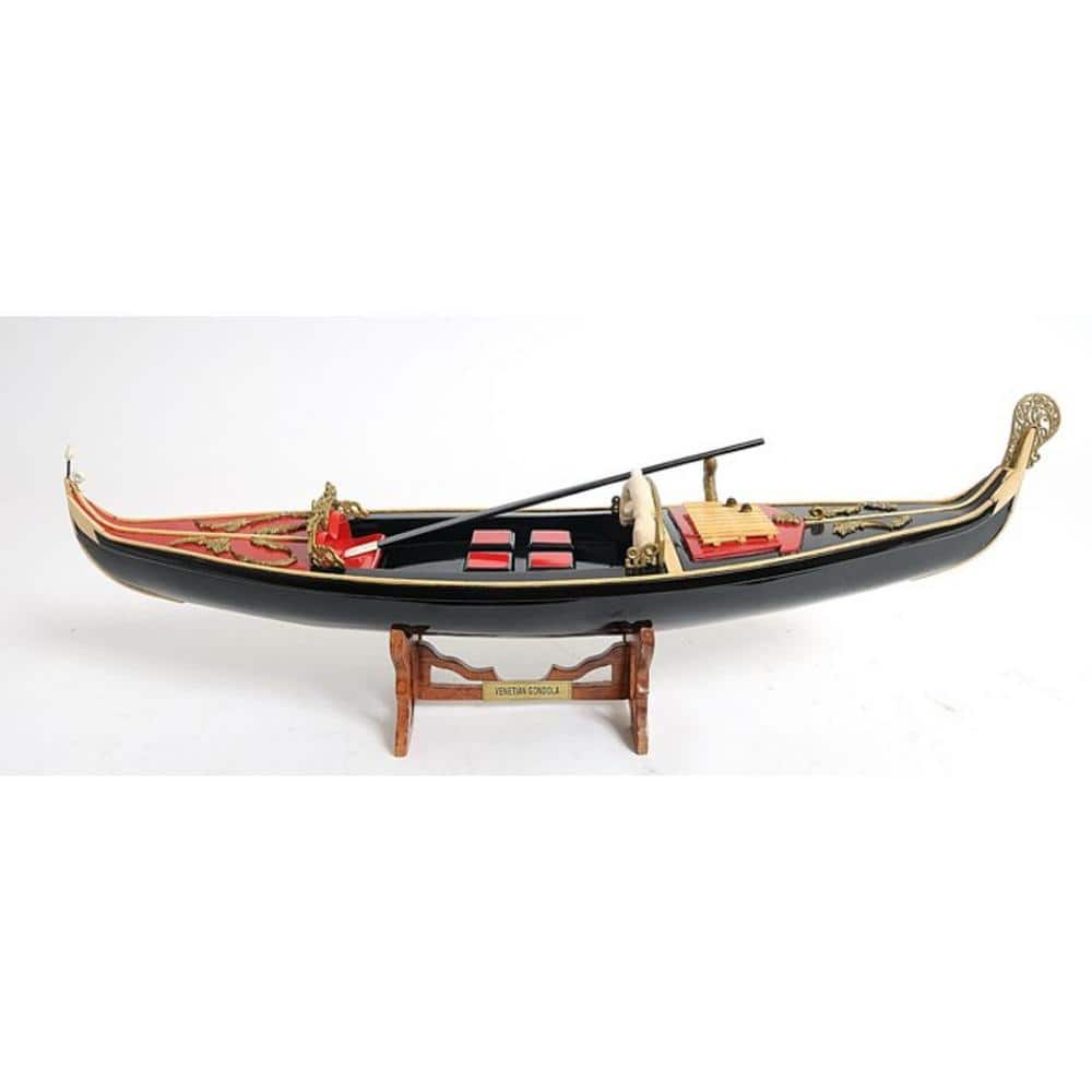 Wood Black and Red Hand Painted Venetian Gondola Boat Decorative Sculpture price history on PriceWatchPro