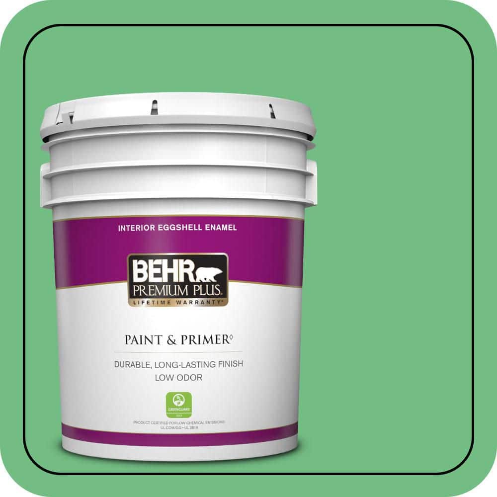 5 gal. #P400-5 Winter Shamrock Eggshell Enamel Low Odor Interior Paint & Primer price history on PriceWatchPro