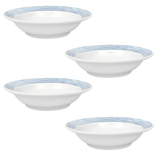 Blue Hammock 5.5 in., 5 fl. oz. (Blue) Porcelain Fruit Bowls, (Set of 4)