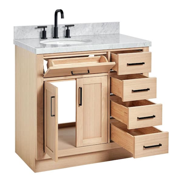 ARIEL Hepburn 36 in. Single Sink Freestanding Bathroom Vanity in