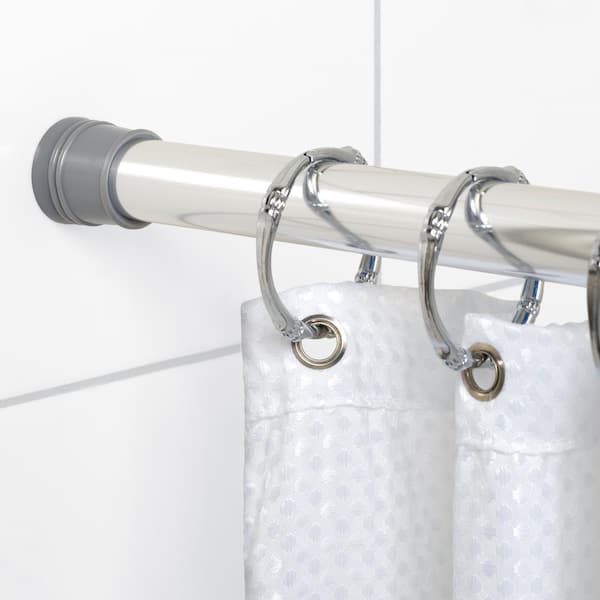 Adjustable Tension No Tools Shower Rod, 90 Degree Shower Curtain Rod Home Depot