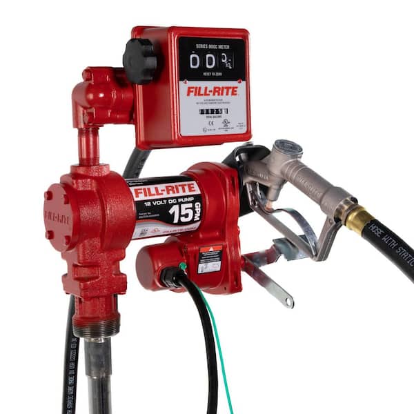 12-Volt 15 GPM 1/4 HP Fuel Transfer Pump (Mechanical Meter Package)