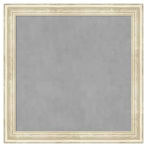 Country White Wash 28 in. x 28 in. Framed Magnetic Board