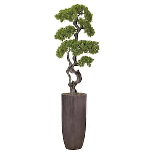 48 in. High Artificial Podocarpus Macrophyllus Plant with Fiberstone Planter