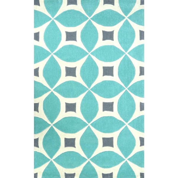 nuLOOM Gabriela Contemporary Baby Blue 8 ft. x 10 ft. Area Rug