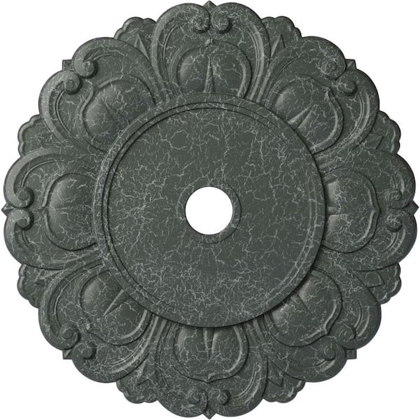 Ekena Millwork 1-1/8" x 32-1/4" x 32-1/4" Polyurethane Angel Ceiling , Athenian Green Crackle