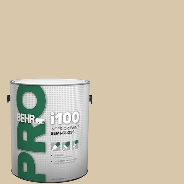 BEHR PRO 1 gal. #ECC-54-1 New Khaki Semi-Gloss Interior Paint