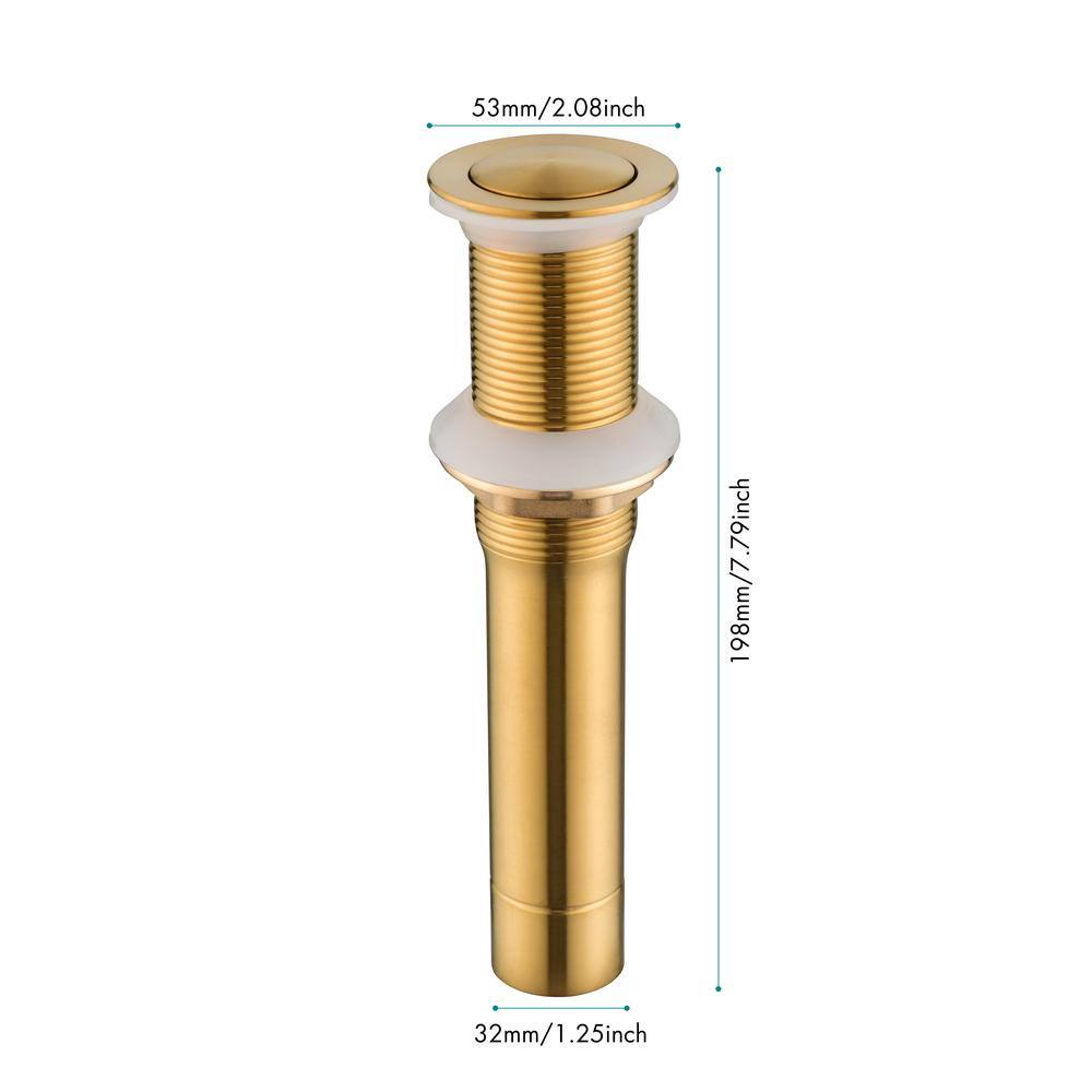 Brushed Gold Stainless Steel Single Handle Waterfall Faucet