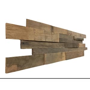 1 in. x 39.5 in. x 11.5 in. Reclaimed Natural American Barn Wood Wall Panel