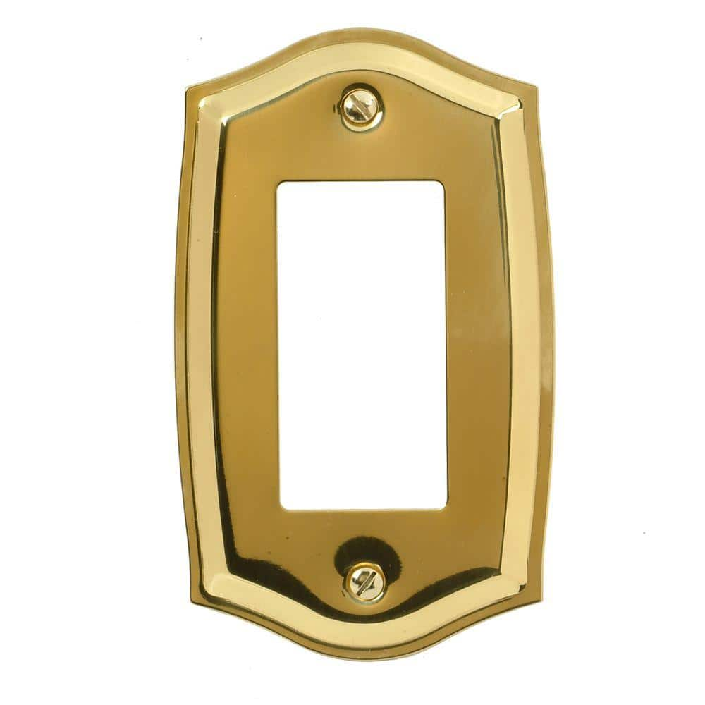 AMERELLE Brass 1-Gang Decorator/Rocker Wall Plate (1-Pack) 76RBR - The ...